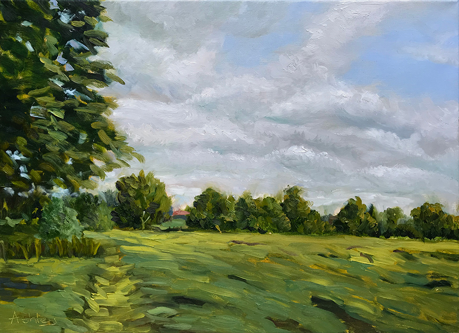 900x653 Landscape Painting By Cambridge Based Landscape Artist Ashley - Landscape Pictures To Painting