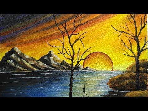 480x360 How To Paint A Beautiful Scenery - Landscape Pictures To Painting