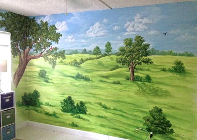 Landscape Wall Painting at PaintingValley.com | Explore collection of ...