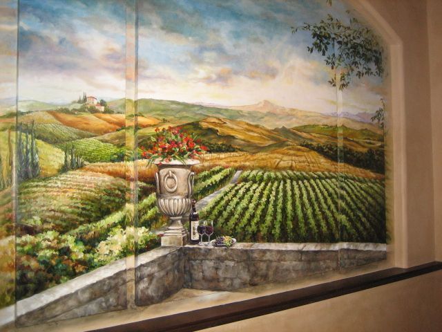 640x480 Wall Painting Tuscany - Landscape Wall Painting