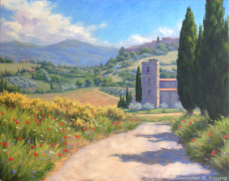 800x631 Italian Landscape Oil Paintings Jennifer Young Fine Art - Landscaping Painting Pictures