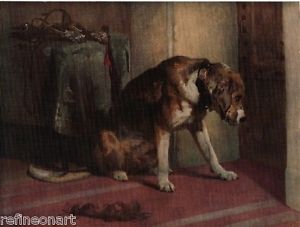 300x227 Sir Edwin Henry Landseer Suspense Oil Painting Repro 20''X24'' Ebay - Landseer Painting