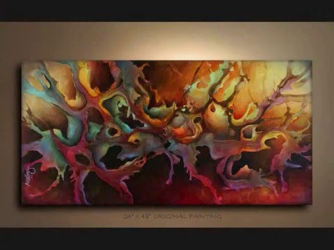 Modern Abstract Art CONTEMPORARY Giclee Canvas Print Steam Punk M.Lang Painting
