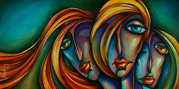 600x300 Three Greeting Card For Sale By Michael Lang - Lang Painting