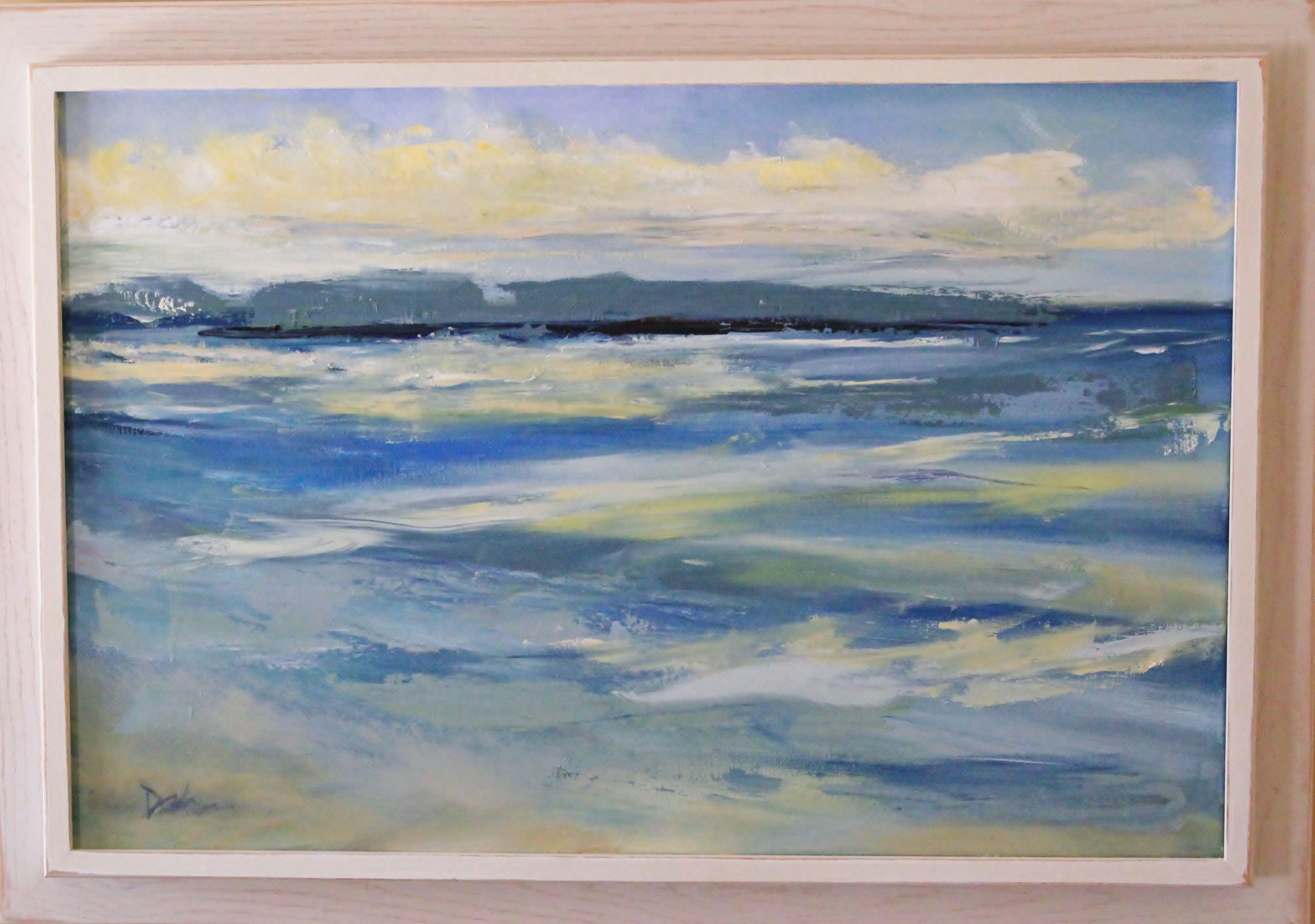 4044x2843 Lake Lanier. Plein Air Painting Lake Lanier, Ga. Framed - Lanier Painting