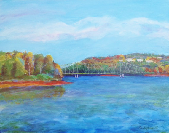 570x449 Lake Painting Lake Scene Lake Lanier Painting Gainesville - Lanier Painting