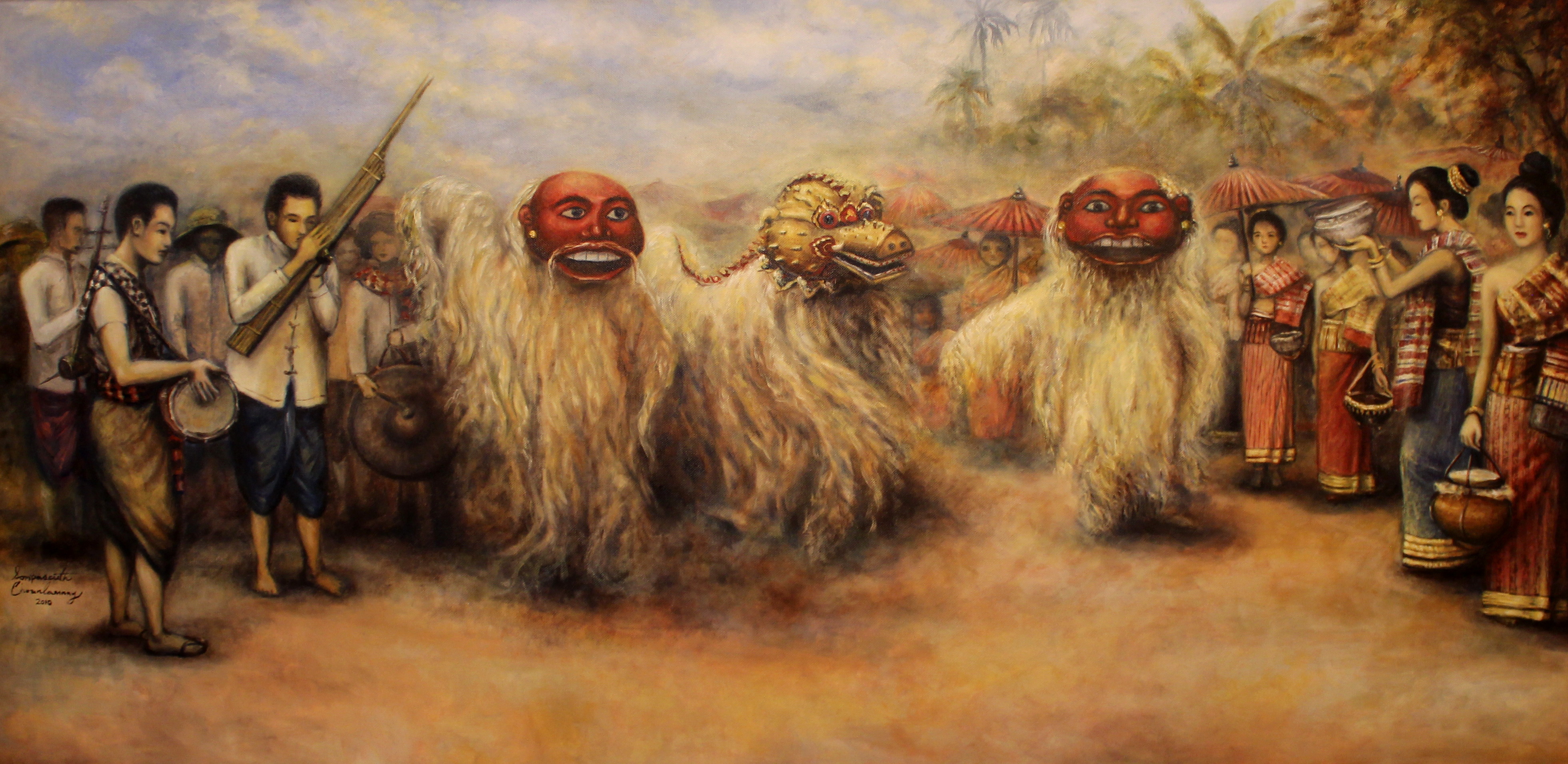 3920x1910 On The Other Side Of The Eye Little Laos On The Prairie - Laos Painting