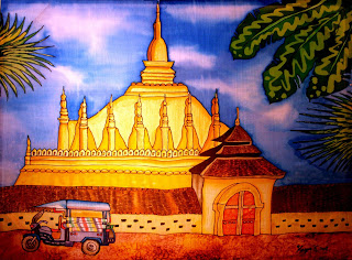 320x236 Painted Memories On Silk Painted Memories In Laos - Laos Painting