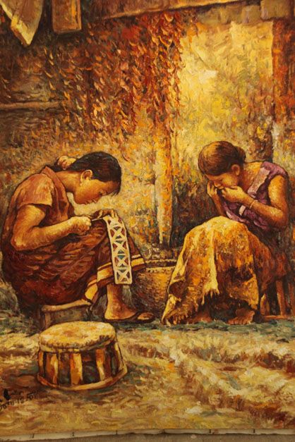 418x627 Lao Oil Painting Laostea - Laos Painting
