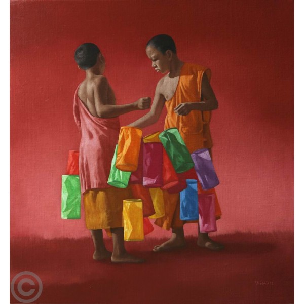 600x600 Lanterns Painting By Vunhuhai Laos Art Gallery - Laos Painting