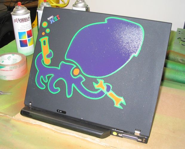 620x500 Spray Paint Stencil For Laptop 13 Steps (With Pictures) - Laptop Painting