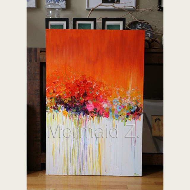 640x640 Hand Painted Oil Painting Abstract Painting Acrylic Flower - Large Abstract Painting