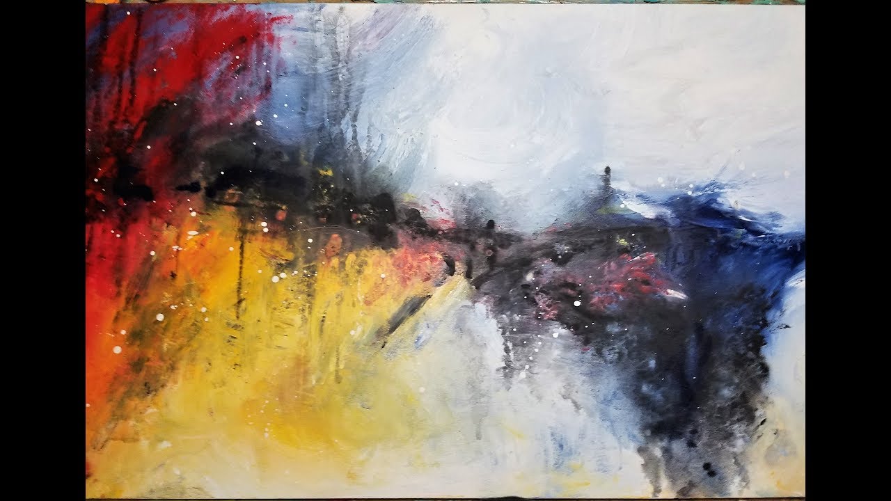 1280x720 Creating A Very Large Painting With Fluid Acrylics - Large Acrylic Painting