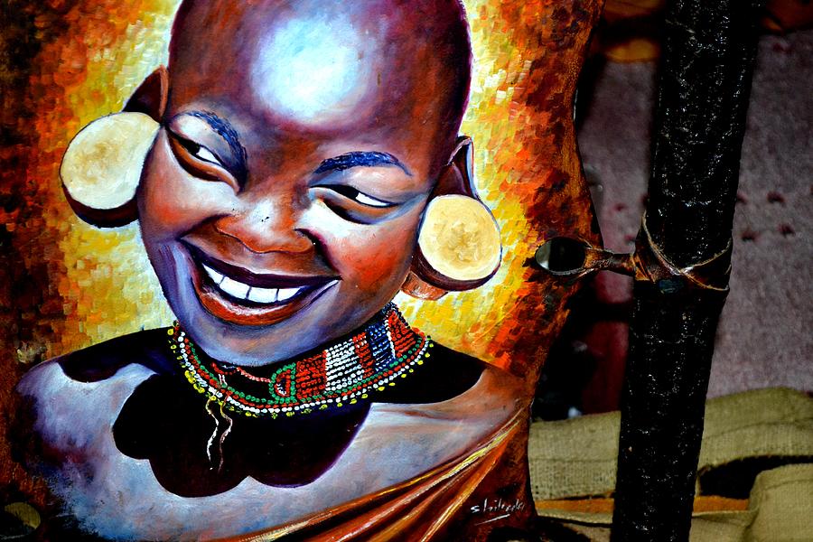 900x600 African Beautiful Woman Painting By Africa Photos Lupe Photographer - Large African Woman Painting