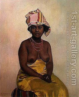 316x387 African Woman 1910 Felix Edouard Vallotton Reproduction 1st Art - Large African Woman Painting