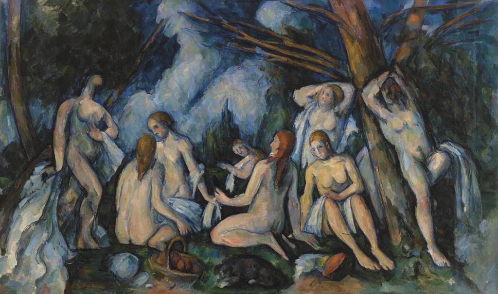 1024x606 Barnes Collection Online Paul The Large Bathers (Les - Large Bathers Painting