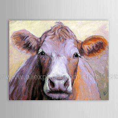 400x400 Home Decor Hand Painted Animal Oil Painting Cow Large Modern Wall - Large Cow Painting