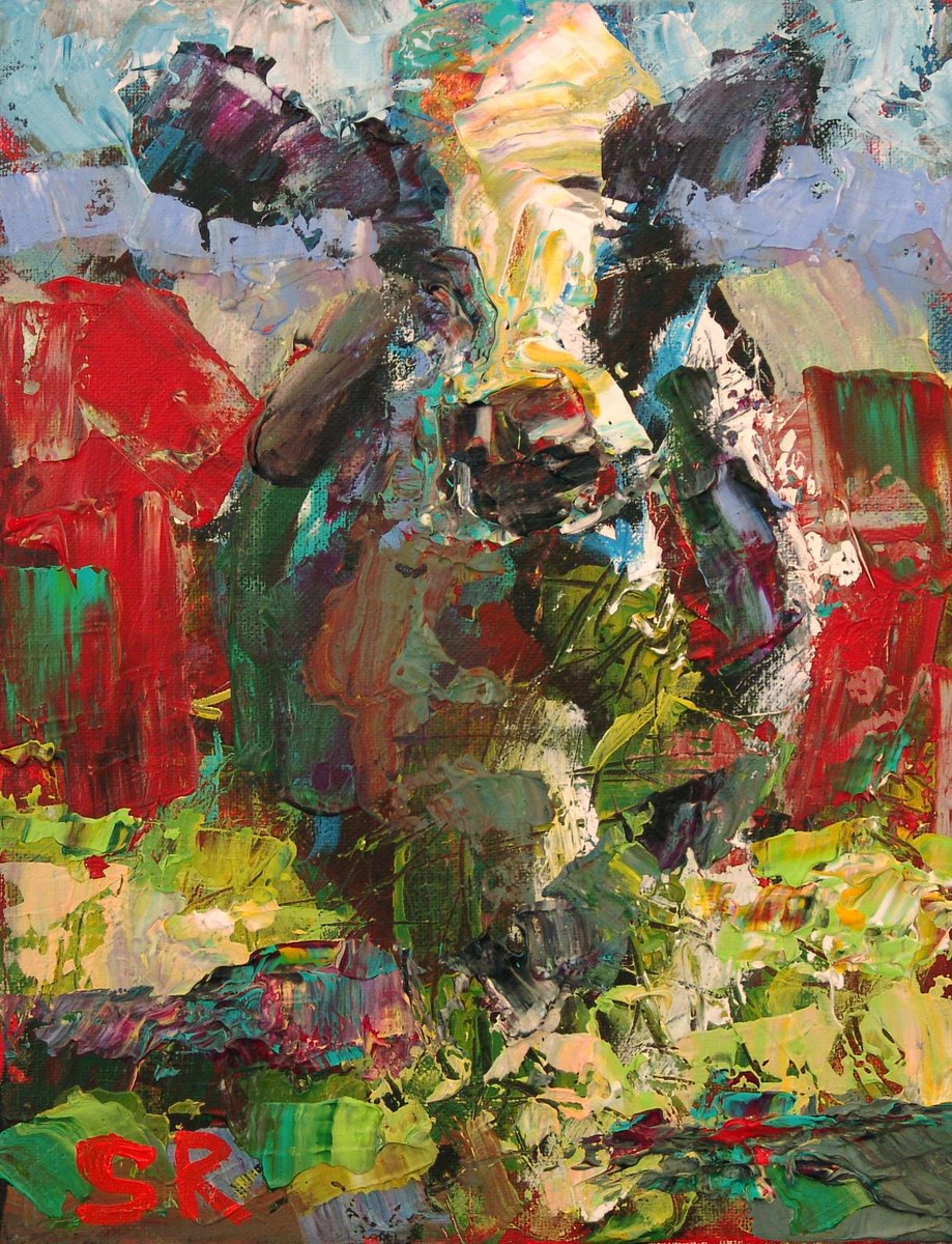 919x1200 Sam Raines On Twitter Cow Painting 36 X 48 Original Large Cow - Large Cow Painting