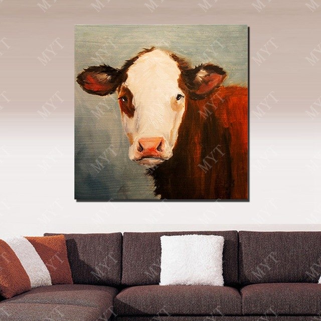 640x640 Cow Head Wall Hanging Decoration Relistic Cow Wall Art Pictures - Large Cow Painting