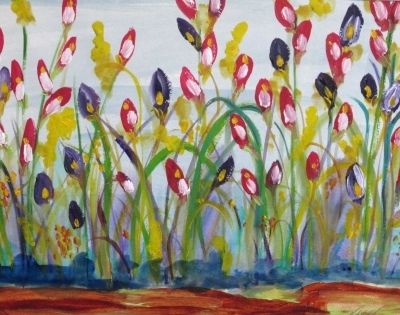 400x315 Painting The Day, Daily Oil Paintings By Delilah Sea - Large Floral Painting