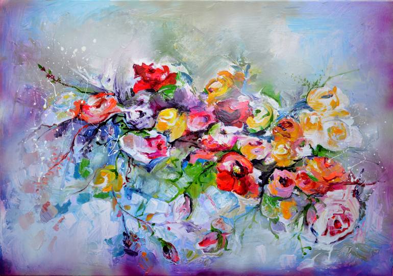 770x542 Saatchi Art Spring Haiku - Large Floral Painting