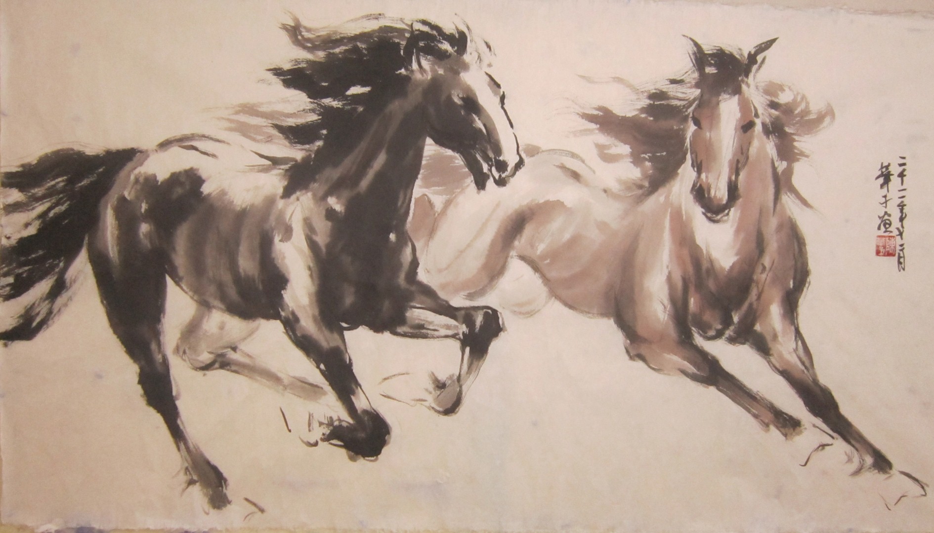 1890x1080 Feng Shui Paintings Simon Chan's Art - Large Horse Painting