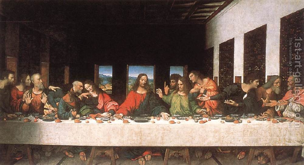 1000x544 Last Supper (Copy) 16th Century Leonardo Da Vinci Reproduction - Large Last Supper Painting