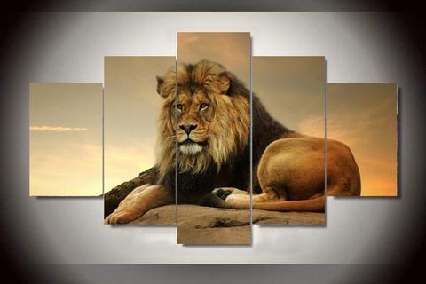 480x320 Lion - Large Lion Painting