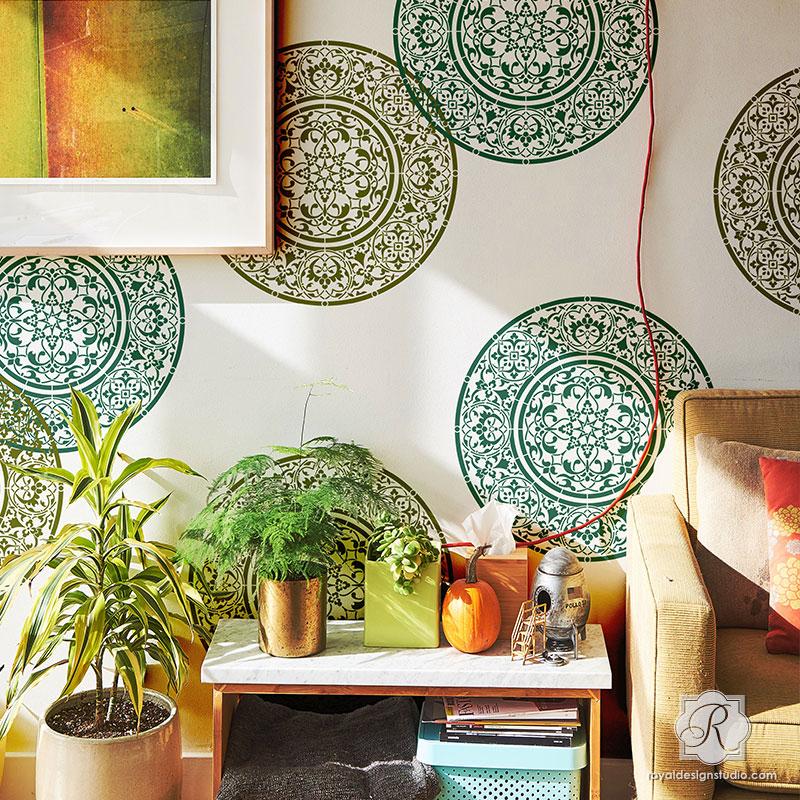 800x800 Large Mandala Medallion Stencils For Painting Diy Wall Art Designs - Large Mandala Painting