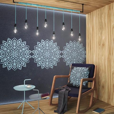 480x480 Round Mandala Stencil - Large Mandala Painting