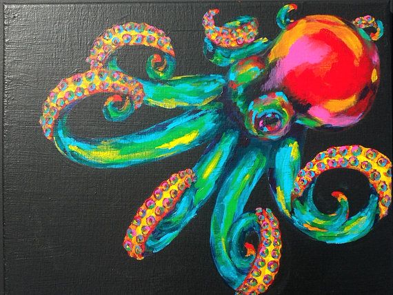 Large Octopus Painting at PaintingValley.com | Explore collection of ...