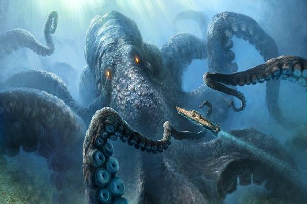 600x400 Wicked Octopus Painting And Wall Art Sealife.gifts - Large Octopus Painting