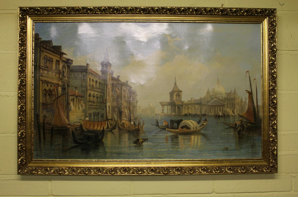1000x662 Large Oil Painting Of Venice 256162 Sellingantiques.co.uk - Large Oil Painting
