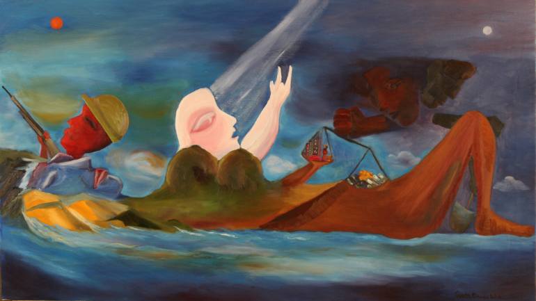 770x433 Saatchi Art Four Classes In The World Large Oil Painting Abstract - Large Oil Painting