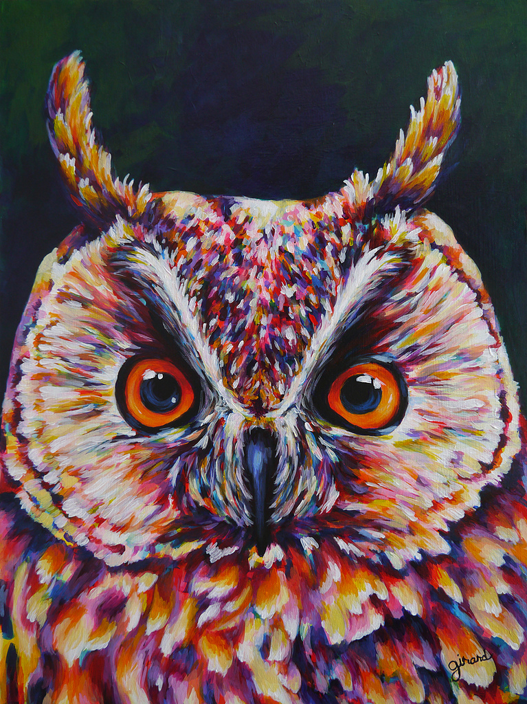 Large Owl Painting