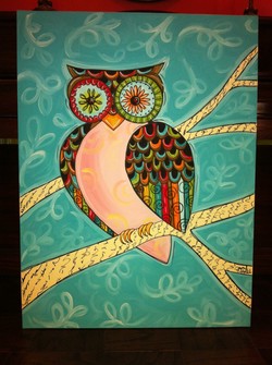 250x335 Large Art Paintings - Large Owl Painting