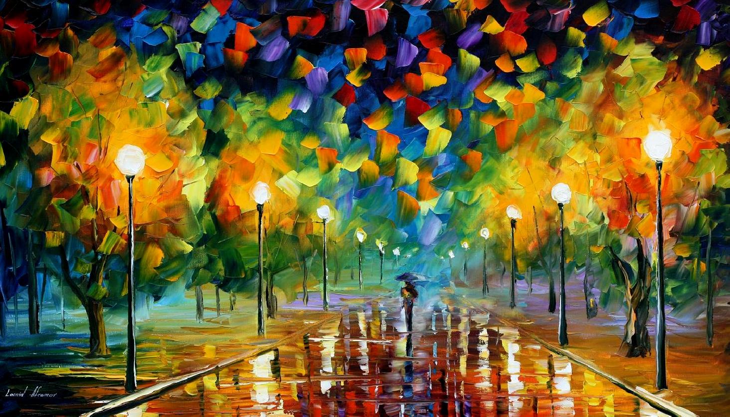 1464x836 Leonid Afremov, Oil On Canvas, Palette Knife, Buy Original - Large Painting