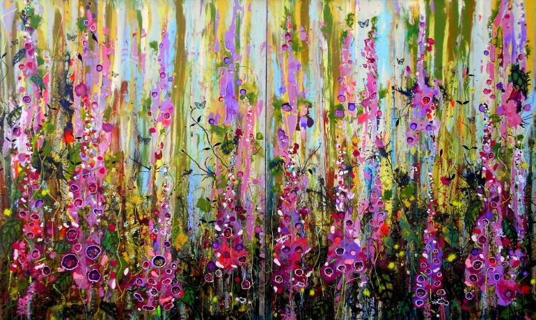 770x460 Saatchi Art Foxgloves - Large Painting