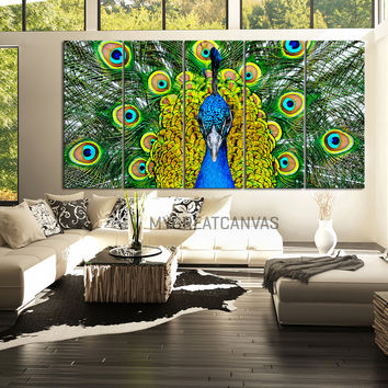 354x354 Best Peacock Canvas Painting Products On Wanelo - Large Peacock Painting