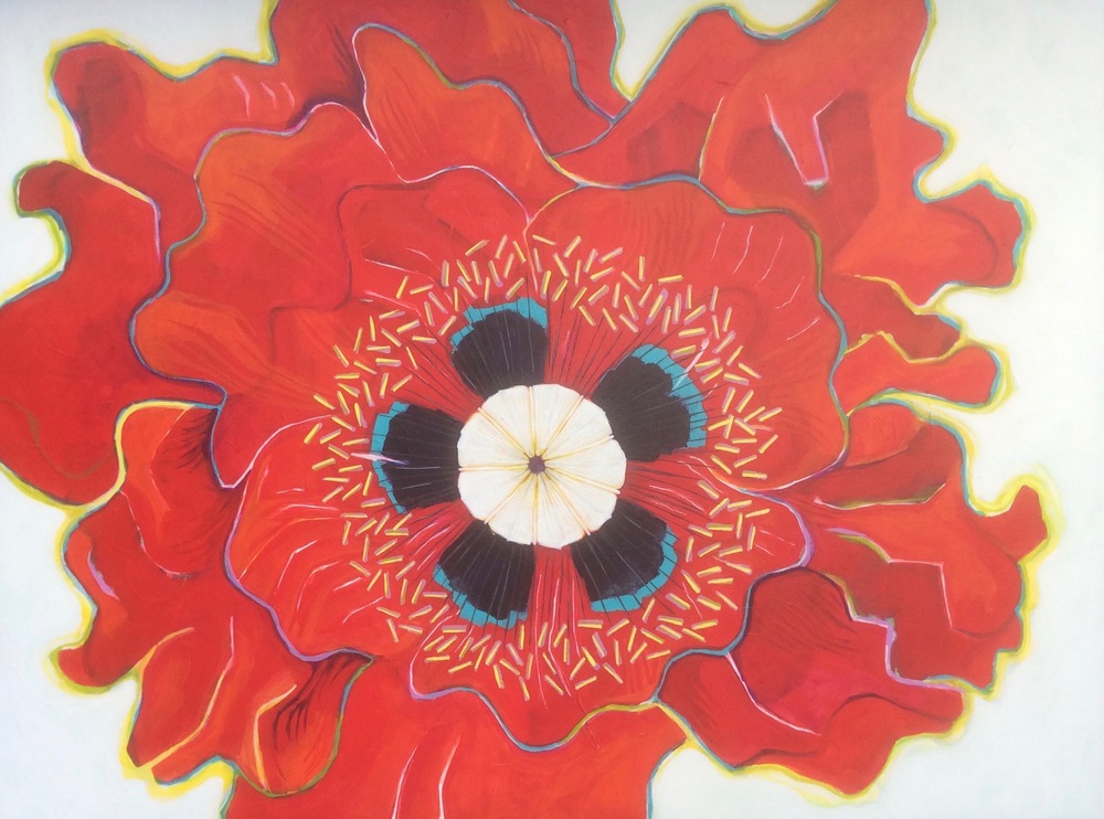 1000x742 Painting Martha Perkins Art - Large Poppy Painting