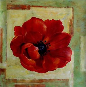 296x300 Giant Red Poppy Series 6, Ex. Large Modern Hand Painted Oil - Large Poppy Painting