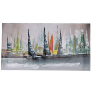 300x300 Modern Abstract Sailboat Large Wall Decor Art Oil Painting - Large Sailboat Painting