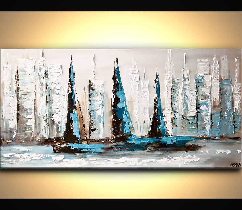 large painting sailboats