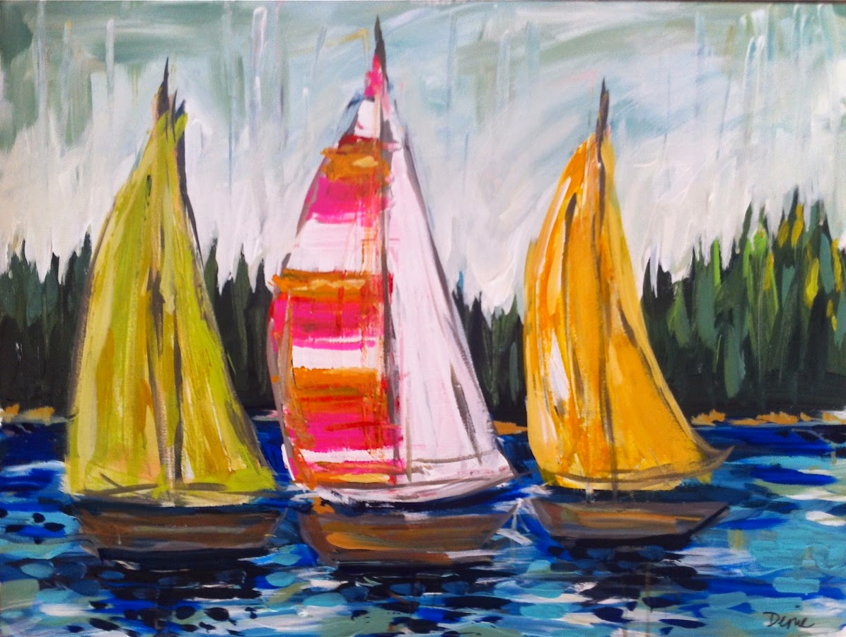 big sailboats painting