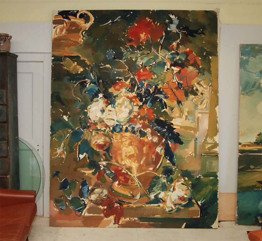 836x768 Large Scale Floral Painting By Dimetri Gassoumis For Sale - Large Scale Painting