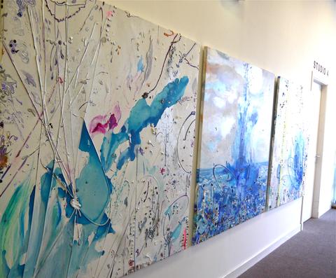 480x397 Large Scale Paintings In Studio Hatti Pattisson - Large Scale Painting