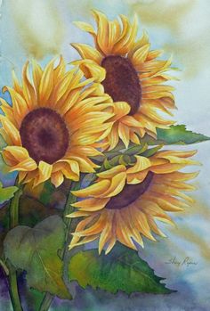 236x349 531 Best Sunflower Paintings Images On Sunflowers - Large Sunflower Painting