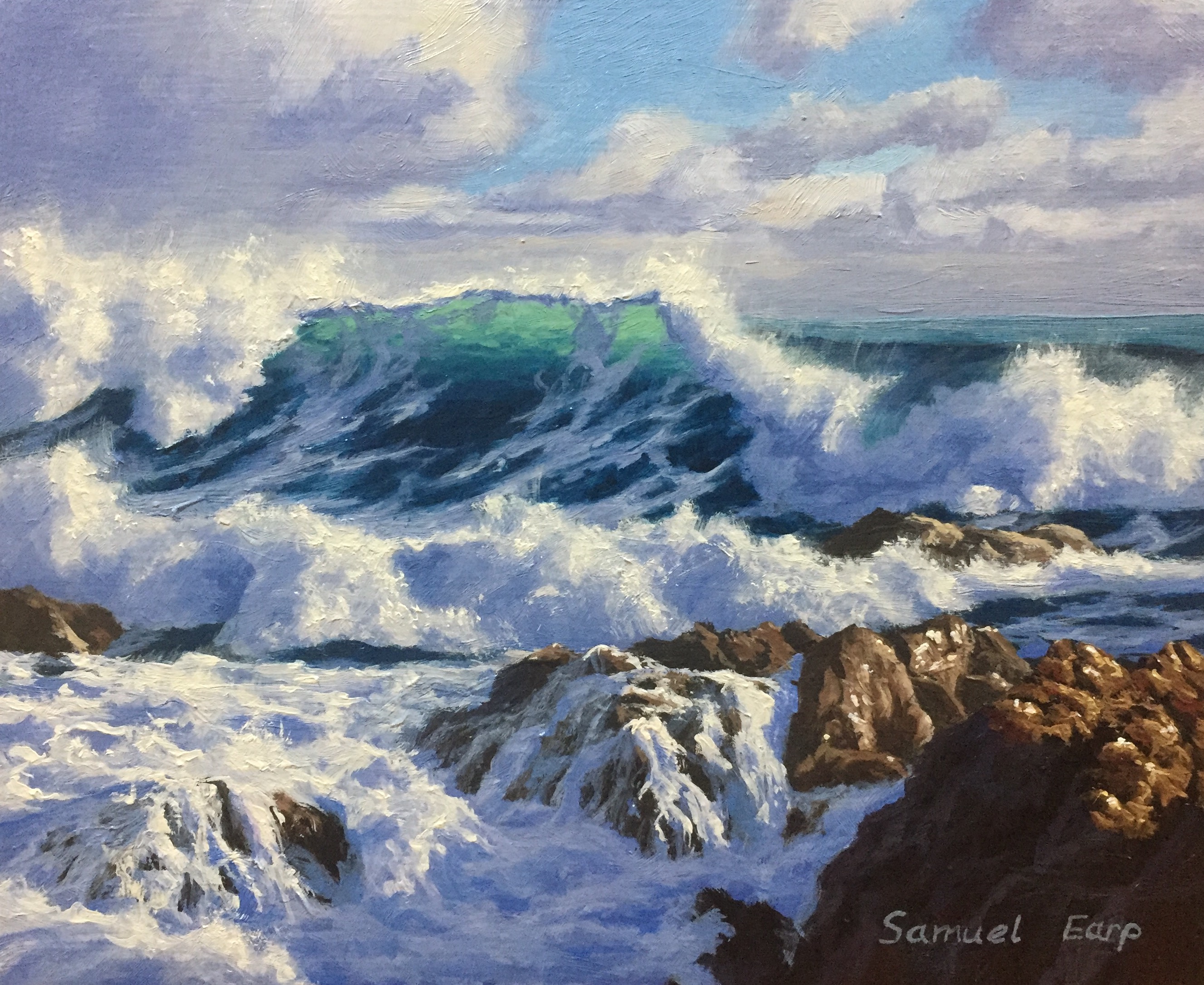 2655x2171 Cook Strait' Small Painting - Large Wave Painting