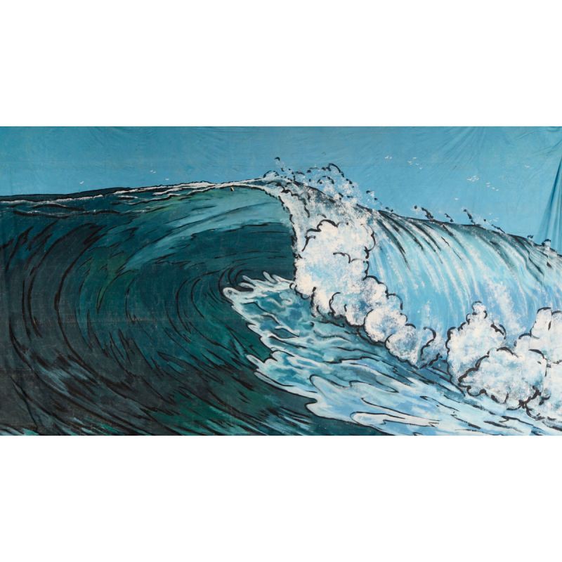 800x800 Large Wave Crashing Painted Backdrop Bd 0032 - Large Wave Painting