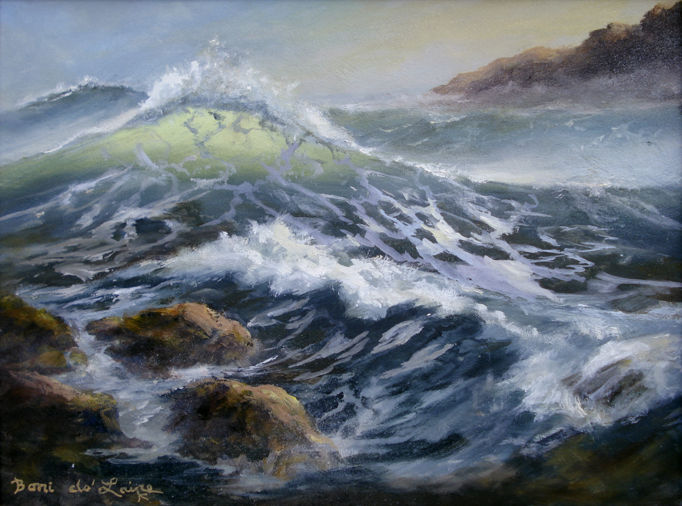 2367x1755 Latest Updates - Large Wave Painting
